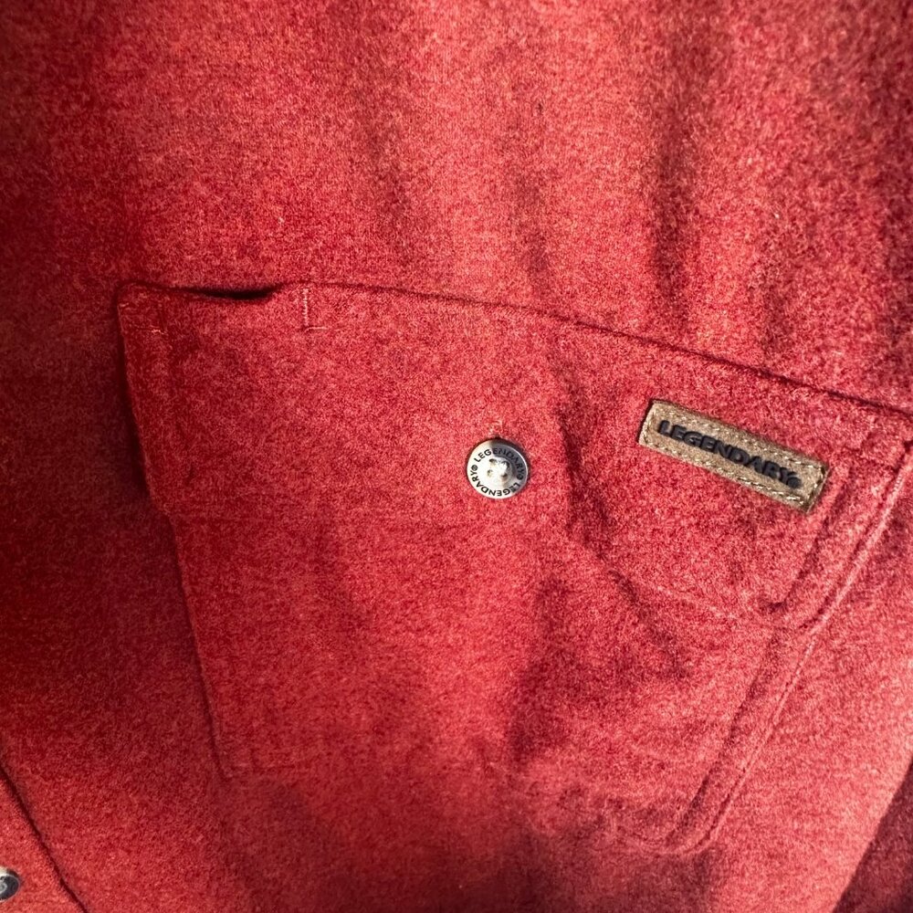 Legendary Whitetails 2XT Red Button-Up Shirt For Men 100% Cotton Long Sleeve Cor - Picture 7 of 11